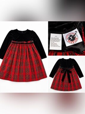 Good Lad Girls Holiday Plaid Dress GUC